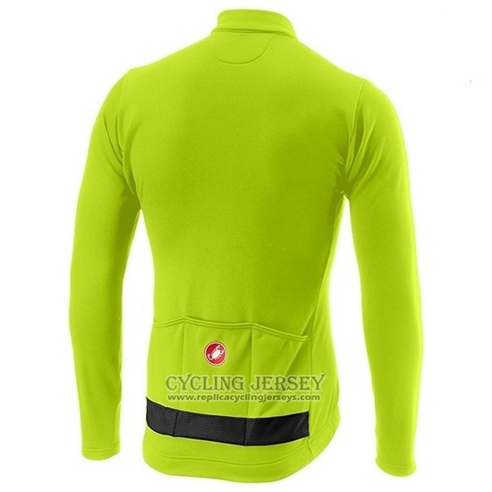 2019 Cycling Jersey Castelli Puro 3 Green Black Long Sleeve And Bib Tight